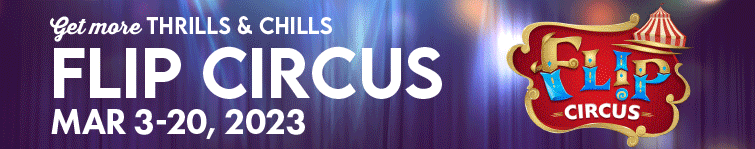 Cross County - Flip Circus Leaderboard, down March 3, 2023 due to creative issues, up with new ad March 10, 2023