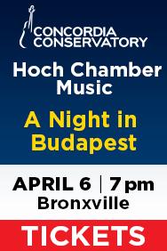 Concordia Conservatory Night in Budapest, up March 20, 2024