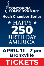 Concordia Conservatory - 250th Anniversary Ad, up March 16, 2026
