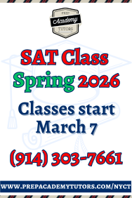 Prep Academy Tutors - Spring SAT Class, up Feb 25, 2026